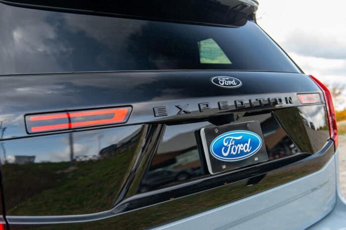 Preproduction 2025 Ford Expedition Platinum tailgate