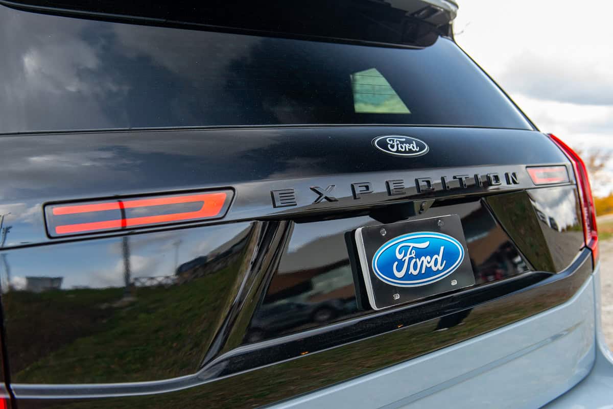 Preproduction 2025 Ford Expedition Platinum tailgate