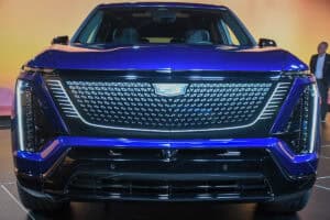 2026 Cadillac Vistiq front grill close up