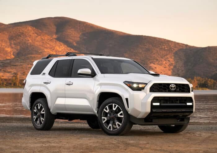 White 2025 Toyota 4Runner TRD Sport front view