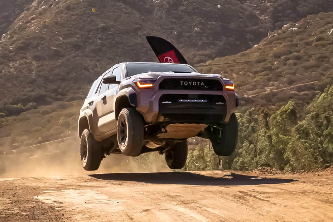 2025 Toyota 4Runner jumping through air