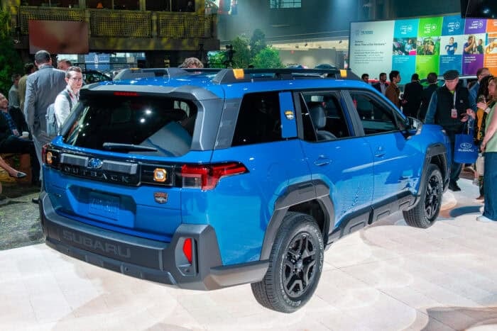 2026 Subaru Outback Wilderness rear debut at 2025 NYIAS
