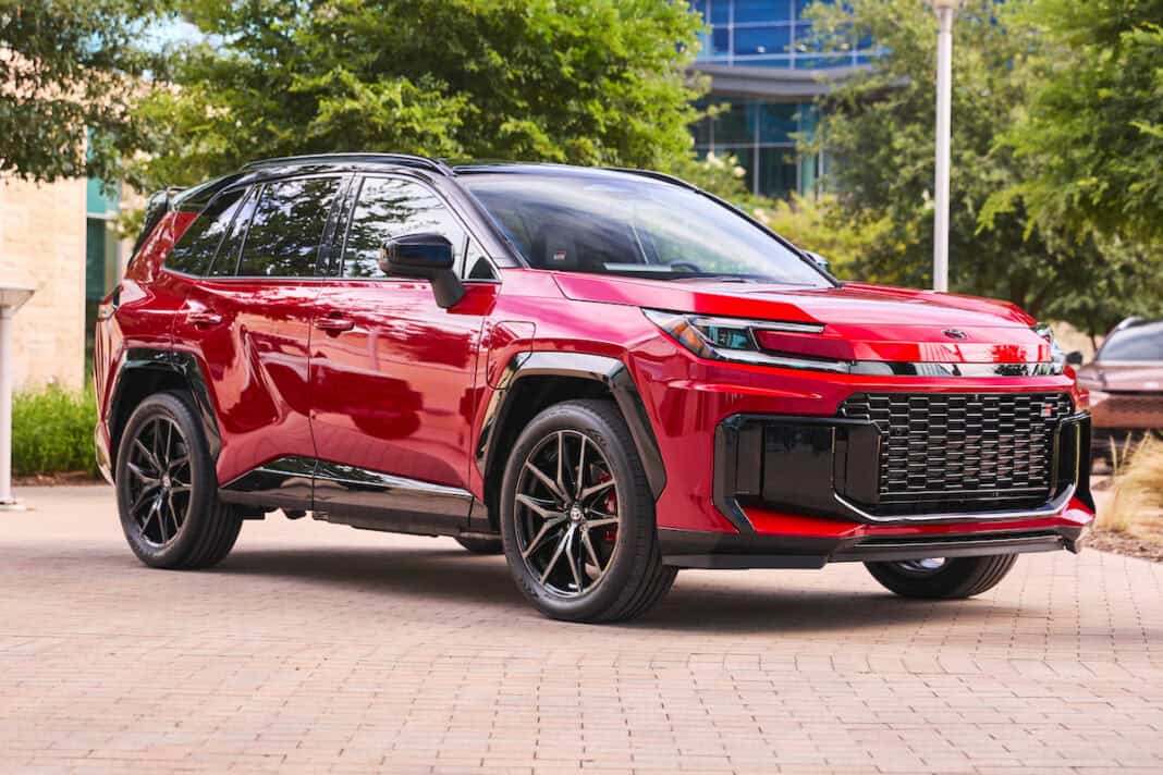 2026 toyota rav4 hybrid front view red model