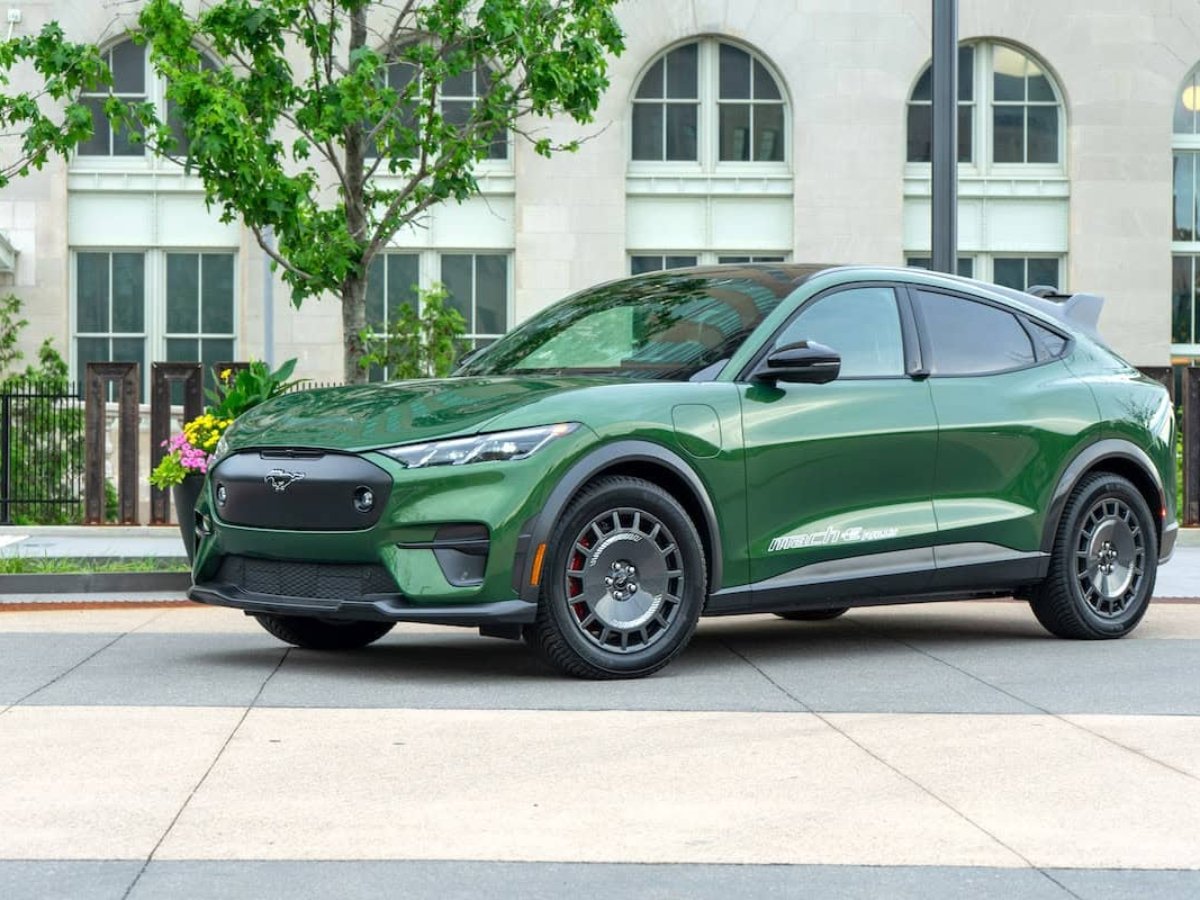 Green 2025 Ford Mustang Mach-E front