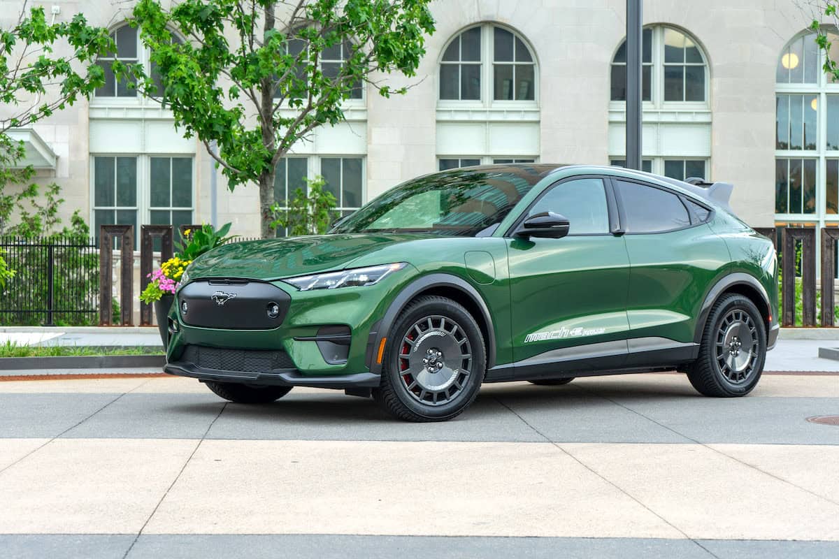 Green 2025 Ford Mustang Mach-E front