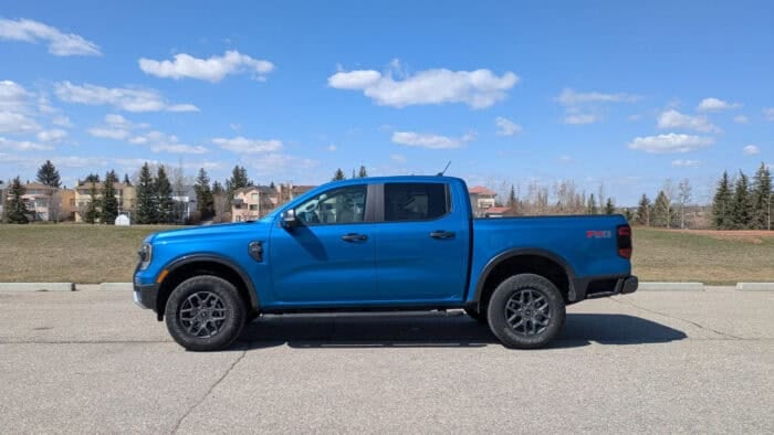 2025 Ford Ranger in blue side view