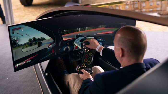 prodrive racing simulator with driver
