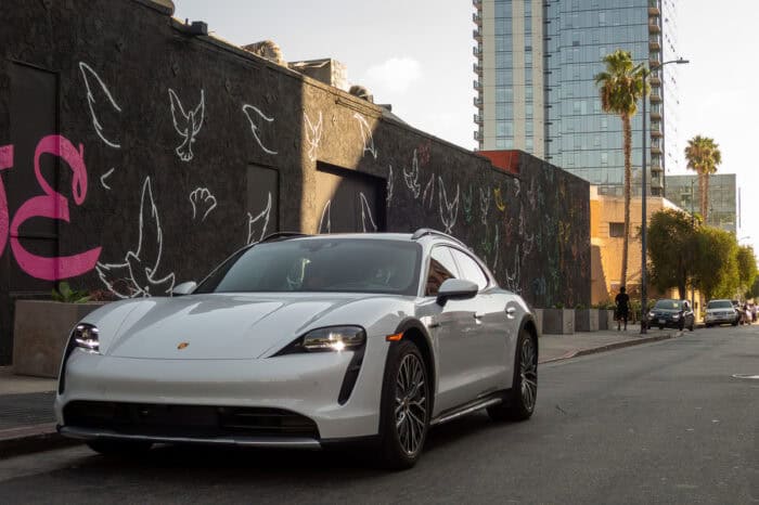 2023 Porsche Taycan 4S Cross Turismo front in LA