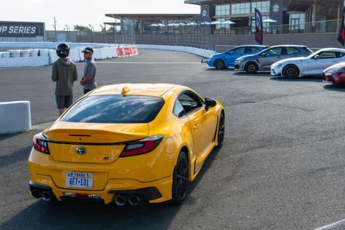 2026 Toyota GR86 Yuzu Edition rear at Sonama track