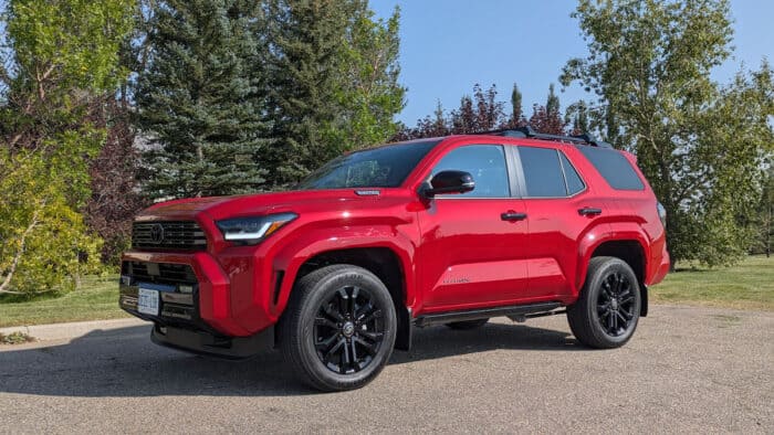 red 2025 Toyota 4Runner Hybrid Platinum front