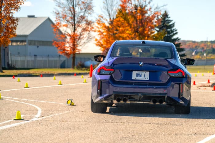 2025 BMW M2 CS rear at track