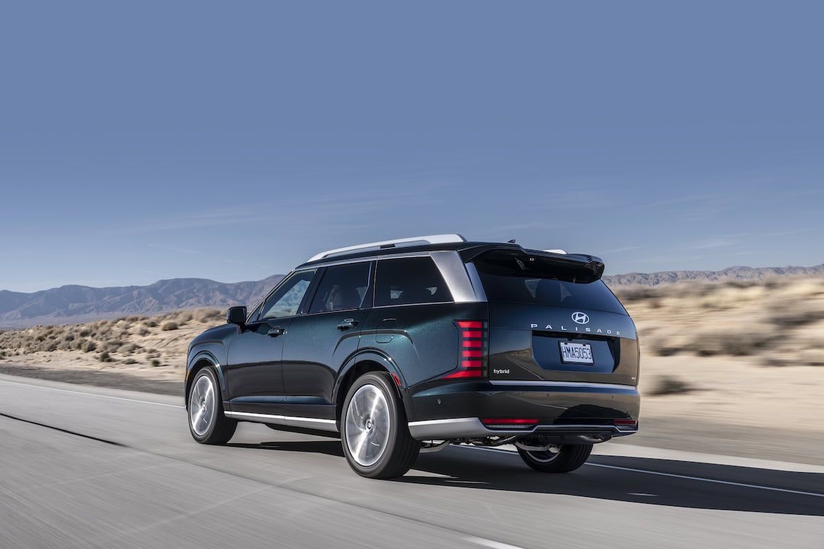 2026 Hyundai Palisade Hybrid Calligraphy rear driving