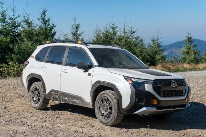 white 2026 Subaru Forester Wilderness front