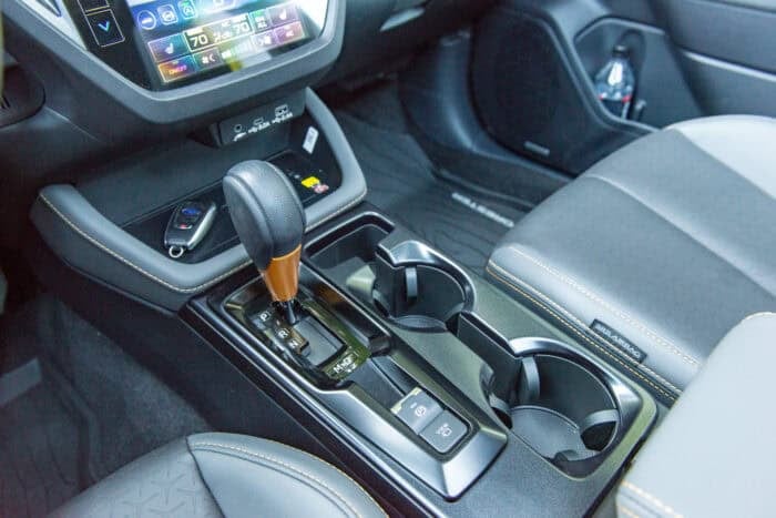 2026 Subaru Forester Wilderness interior centre storage and shifter