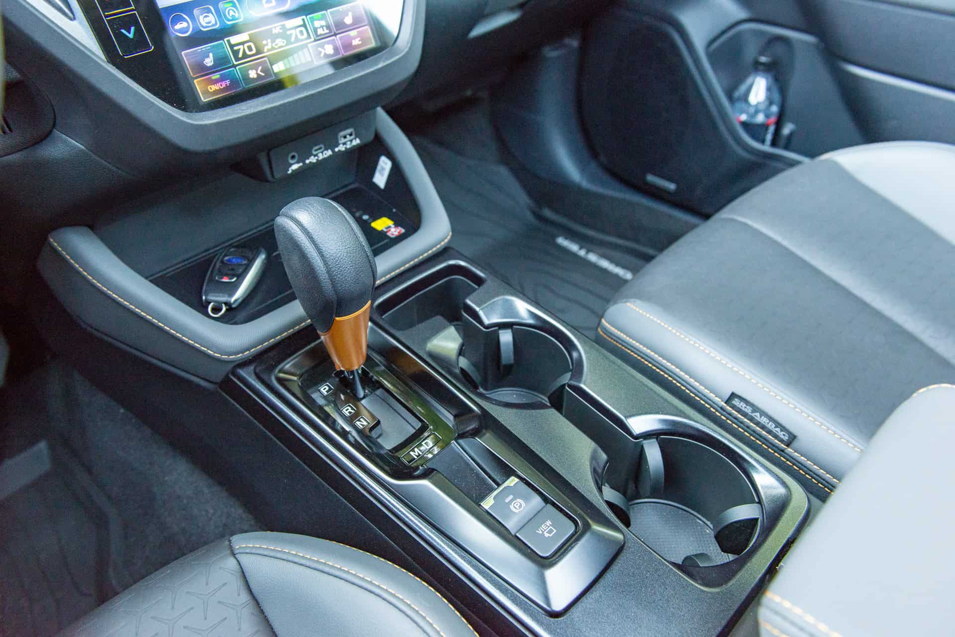 2026 Subaru Forester Wilderness interior centre storage and shifter