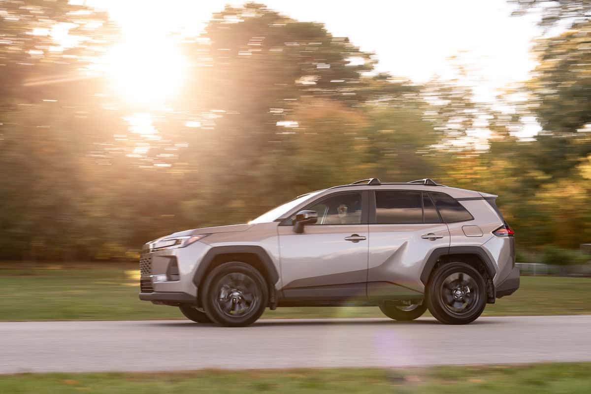 2026 Toyota RAV4 XLE Hybrid driving by