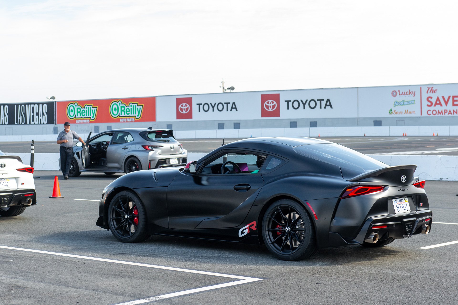 2026 toyota supra mkv final edition black rear at track