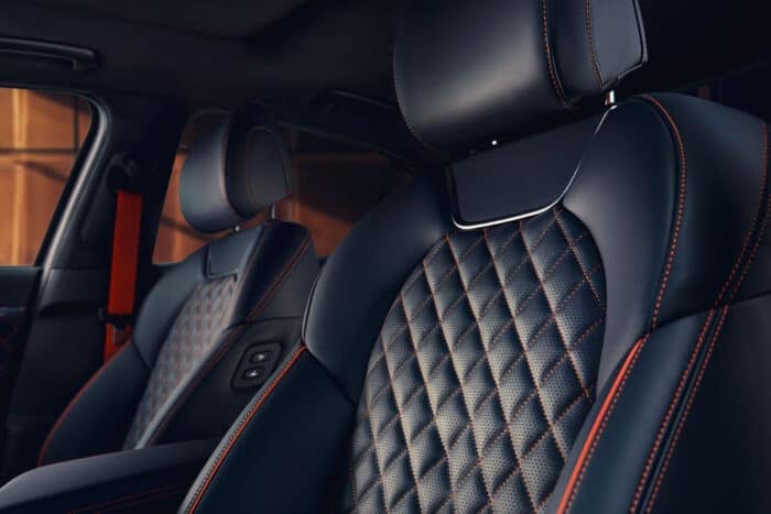 2026 Genesis G70 Graphite interior seat close up