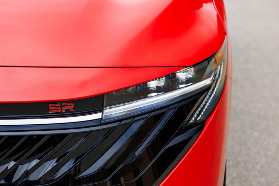 2026 Nissan Sentra headlight and SR logo