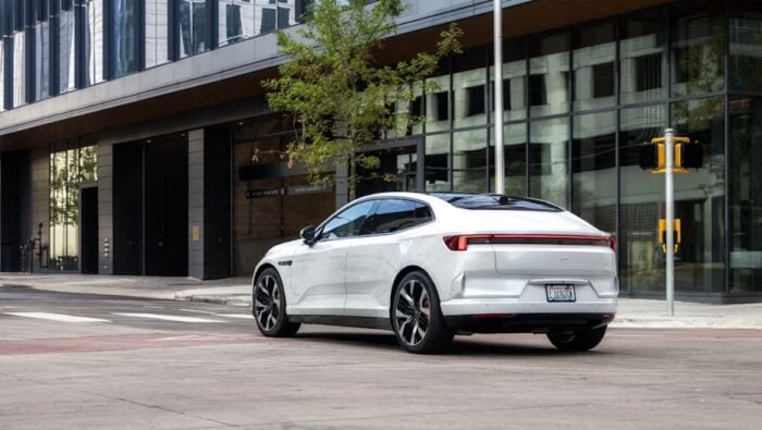 2026 Polestar 4 rear parked on street