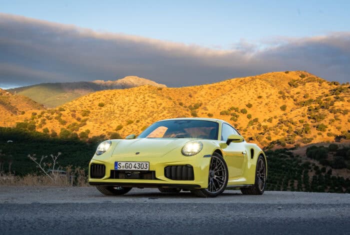 2026 Porsche 911 Turbo S T-Hybrid coupe front