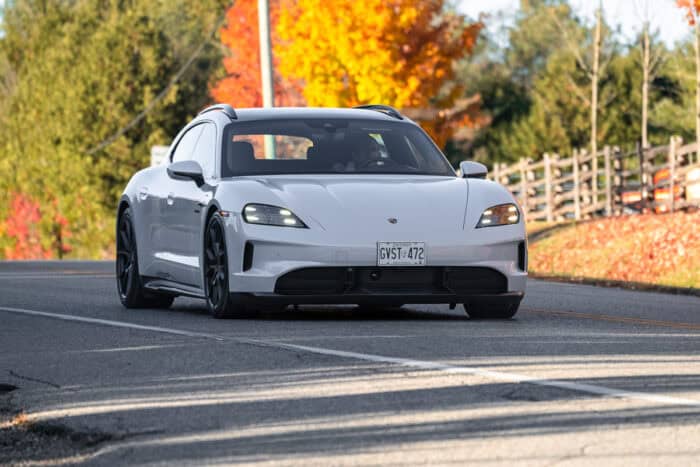 2026 Porsche Taycan GTS Sport Turismo driving front