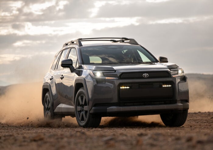 2026 Toyota RAV4 HEV Woodland UrbanRock front view offroading