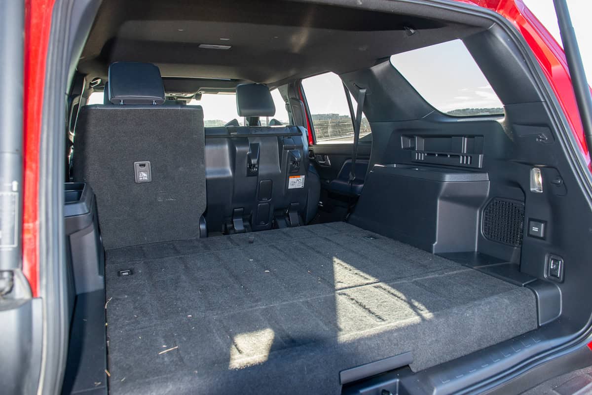 2025 4Runner Hybrid Platinum trunk with 3rd row down