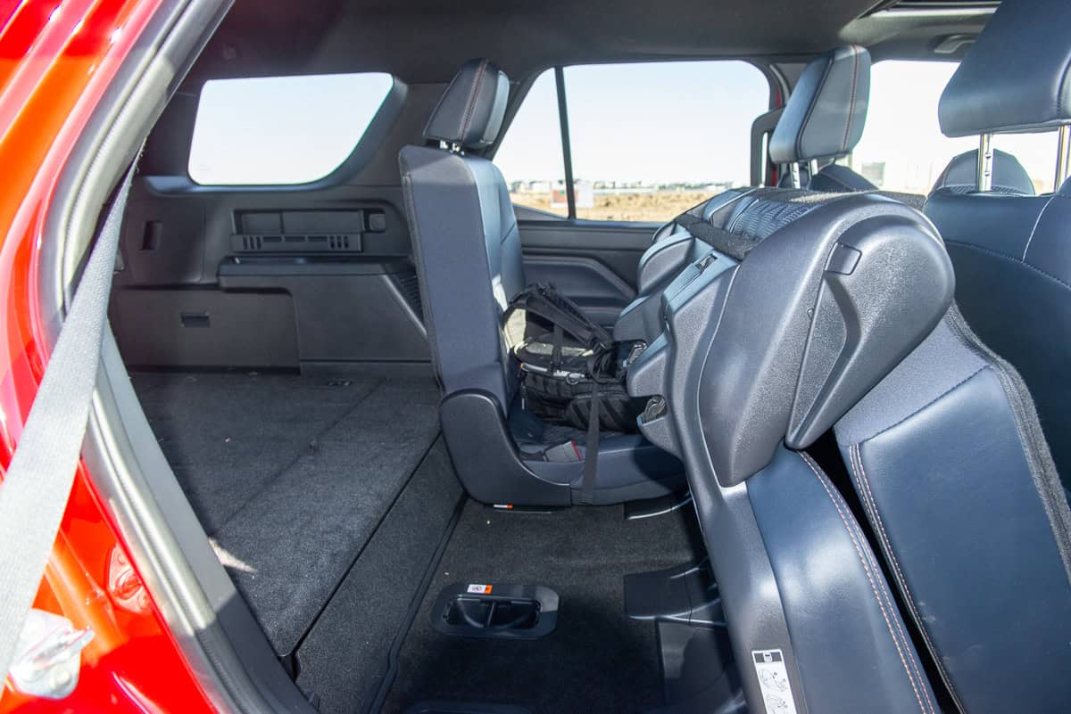 2025 4Runner Hybrid Platinum interior with 2nd row up
