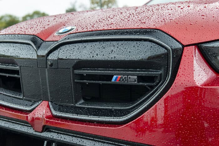 2025 BMW M5 logo on grill