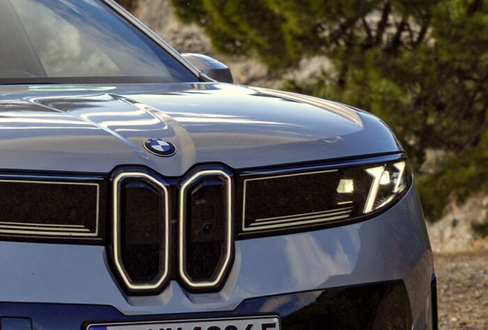 2027 BMW iX3 electric compact SUV grill close