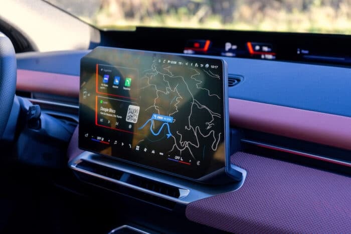 2027 BMW iX3 electric compact SUV screen