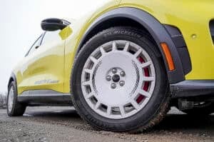 Ford Mustang Mach E-Rally 2025 white wheel