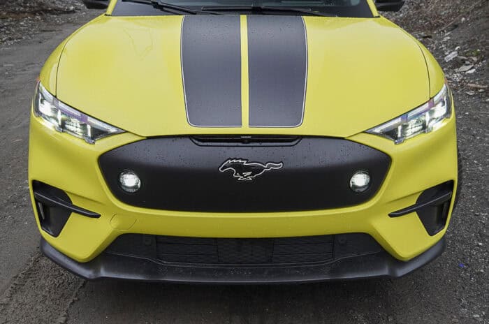 Ford Mustang Mach E-Rally 2025 front grill view