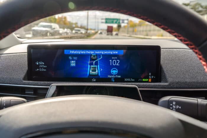 2025 Ford Mustang Mach-E Premium changing lanes