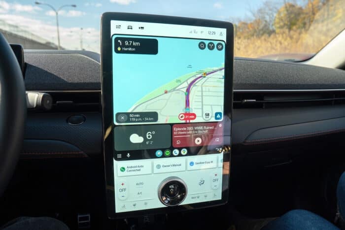 2025 Ford Mustang Mach-E Premium info screen