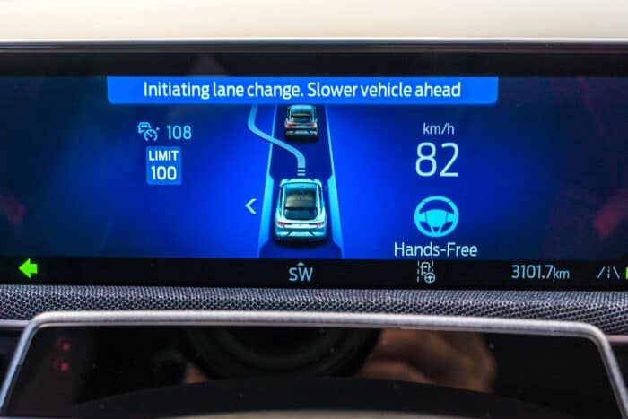 2025 Ford Mustang Mach-E Premium initiate lane change