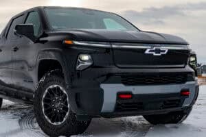 2026 Chevrolet Silverado EV Trail Boss Max Range front grill view