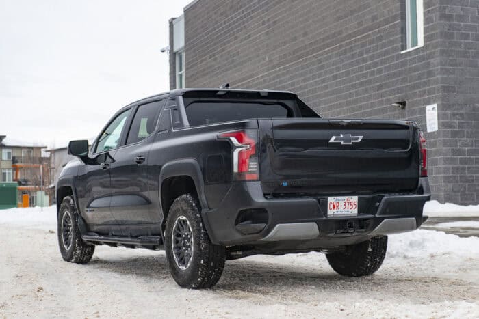2026 Chevrolet Silverado EV Trail Boss Max Range rear profile