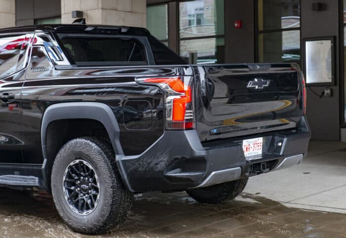 2026 Chevrolet Silverado EV Trail Boss Max Range exterior trunk design