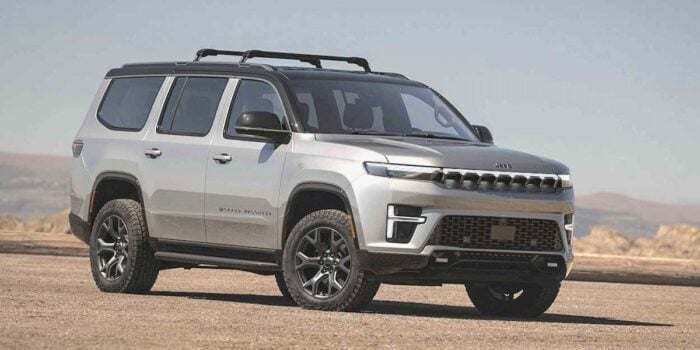 silver 2026 Jeep Grand Wagoneer front