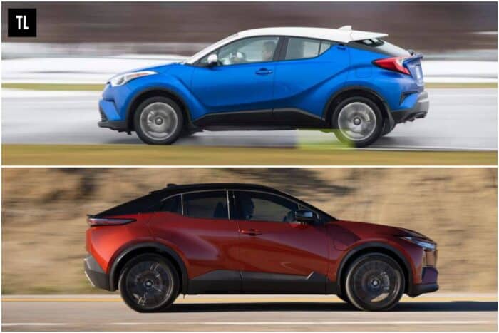 2018 Toyota C-HR vs 2026 CH-R side driving