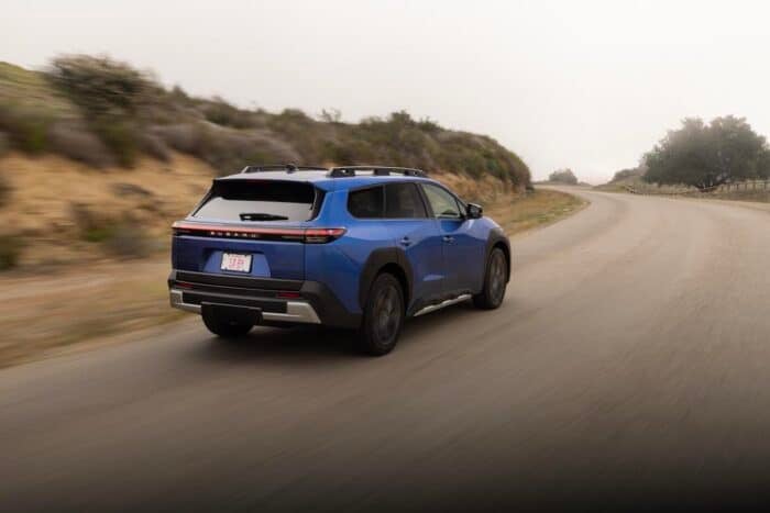 2026 Subaru Trailseeker rear driving on road