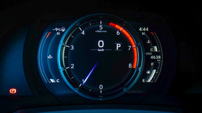 2025 Lexus IS 500 interior speedometer