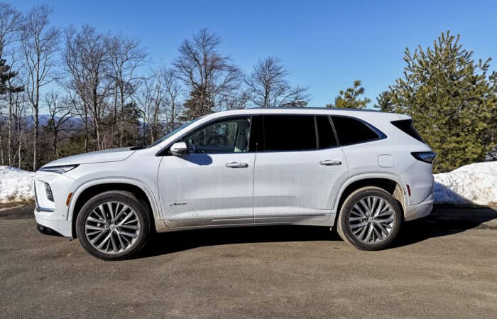 White 2026 Buick Enclave Avenir side view