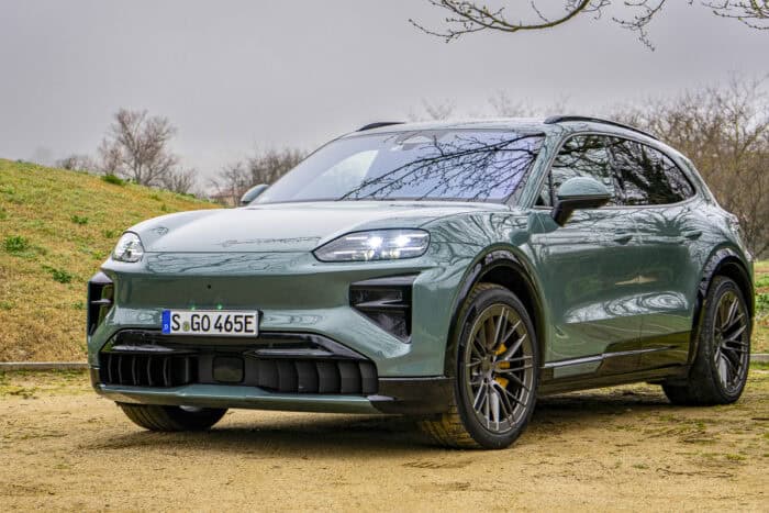 2026 Porsche Cayenne Turbo Electric front profile parked outside