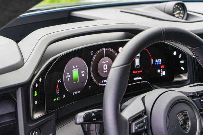 2026 Porsche Cayenne Turbo Electric interior digital gauge cluster