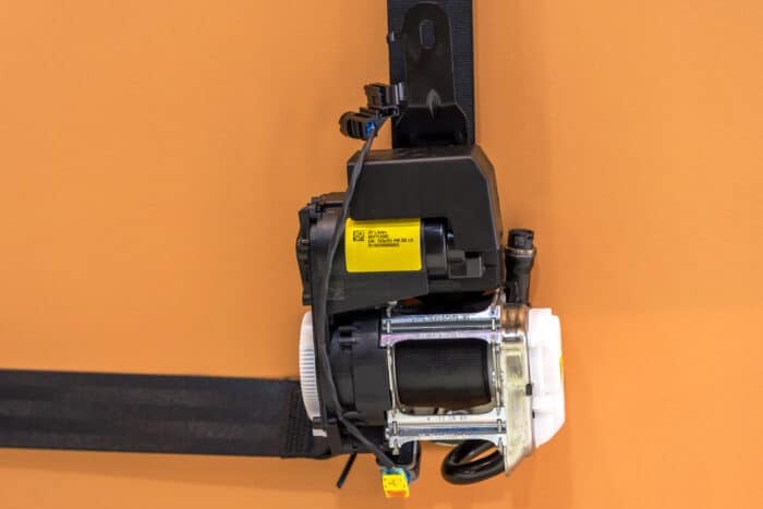 Volvo multi-adaptive safety belt close up