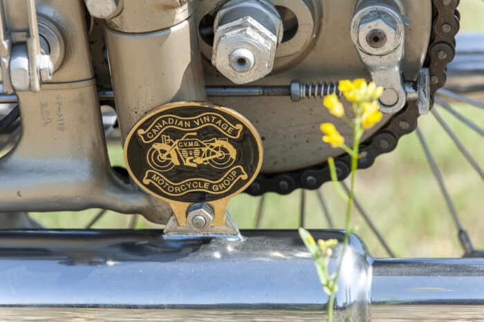 1952 BSA Golden Flash with Canadian Vintage Motorcycle Group emblem bolted on