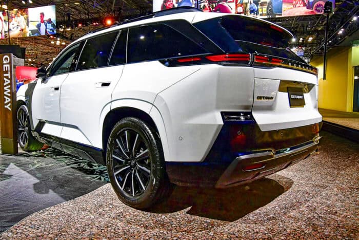 2027 Subaru Getaway EV SUV rear profile